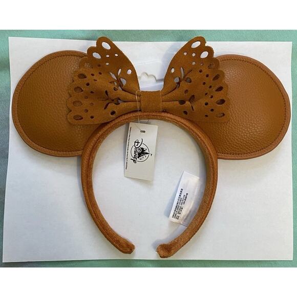 NWT Rare Disney Parks Minnie Ears Desert Sand Suede Autumn 